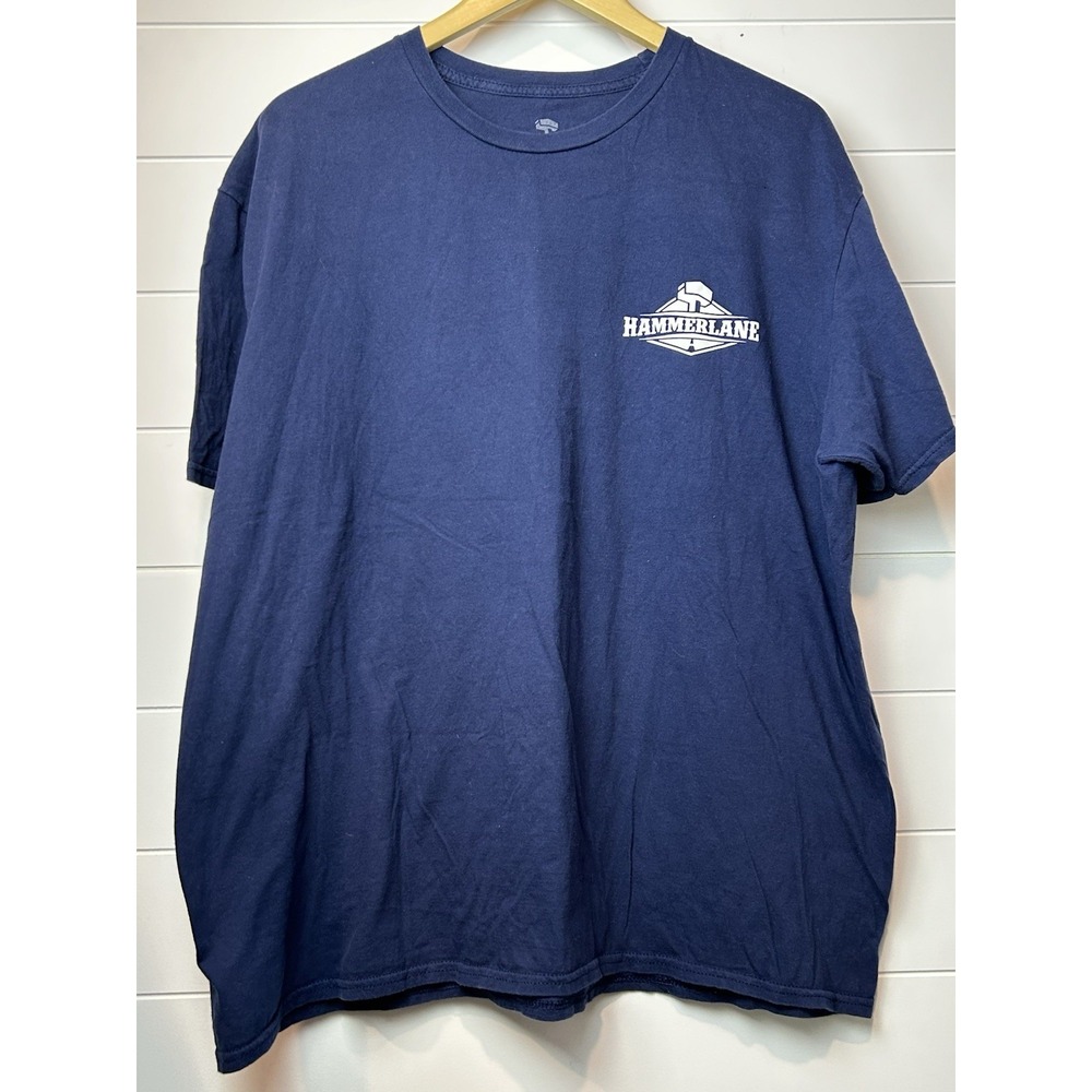 Hammer Lane Apparel  Tshirt Men's Sz 2X  Blue Back‎ Graphic